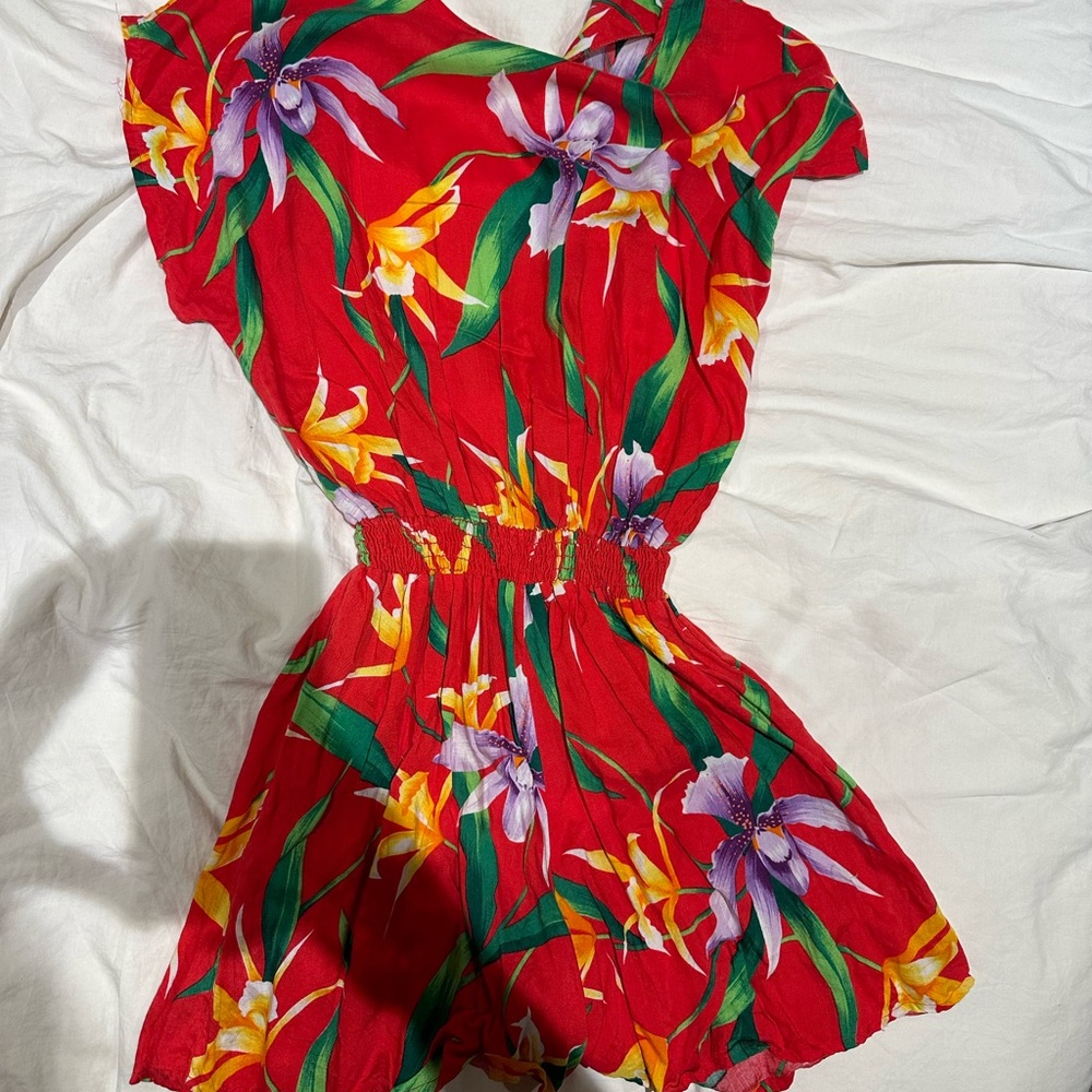 Vintage romper size medium red
